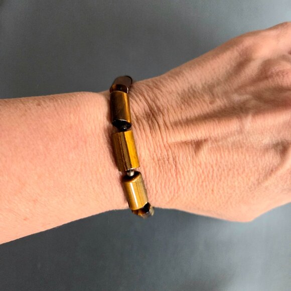 Tiger eye long beads bracelet. - Picture 4 of 4